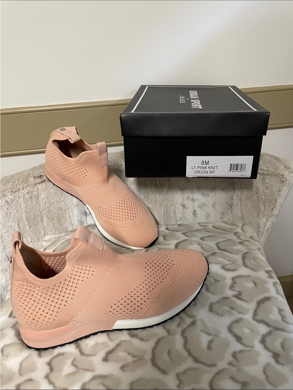 Urban Sport Pink Knit Slip-On Women’s Sneakers 8M